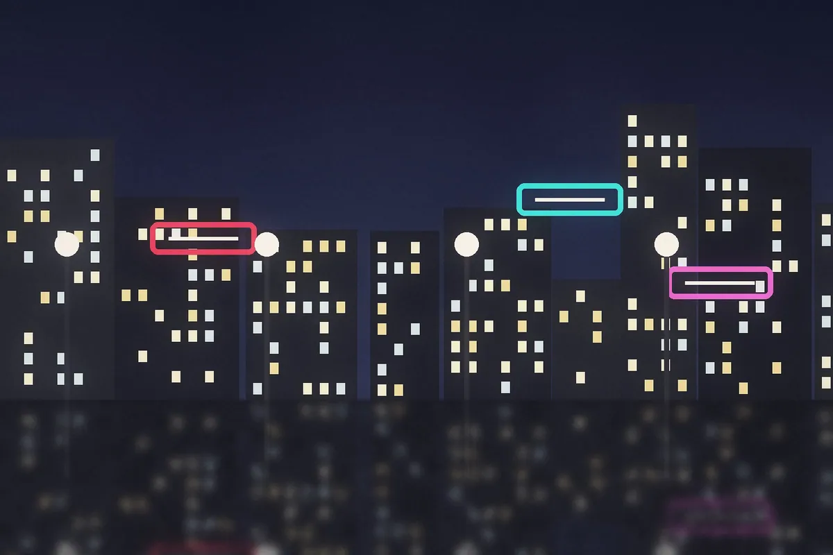 Example night street: Asphalt