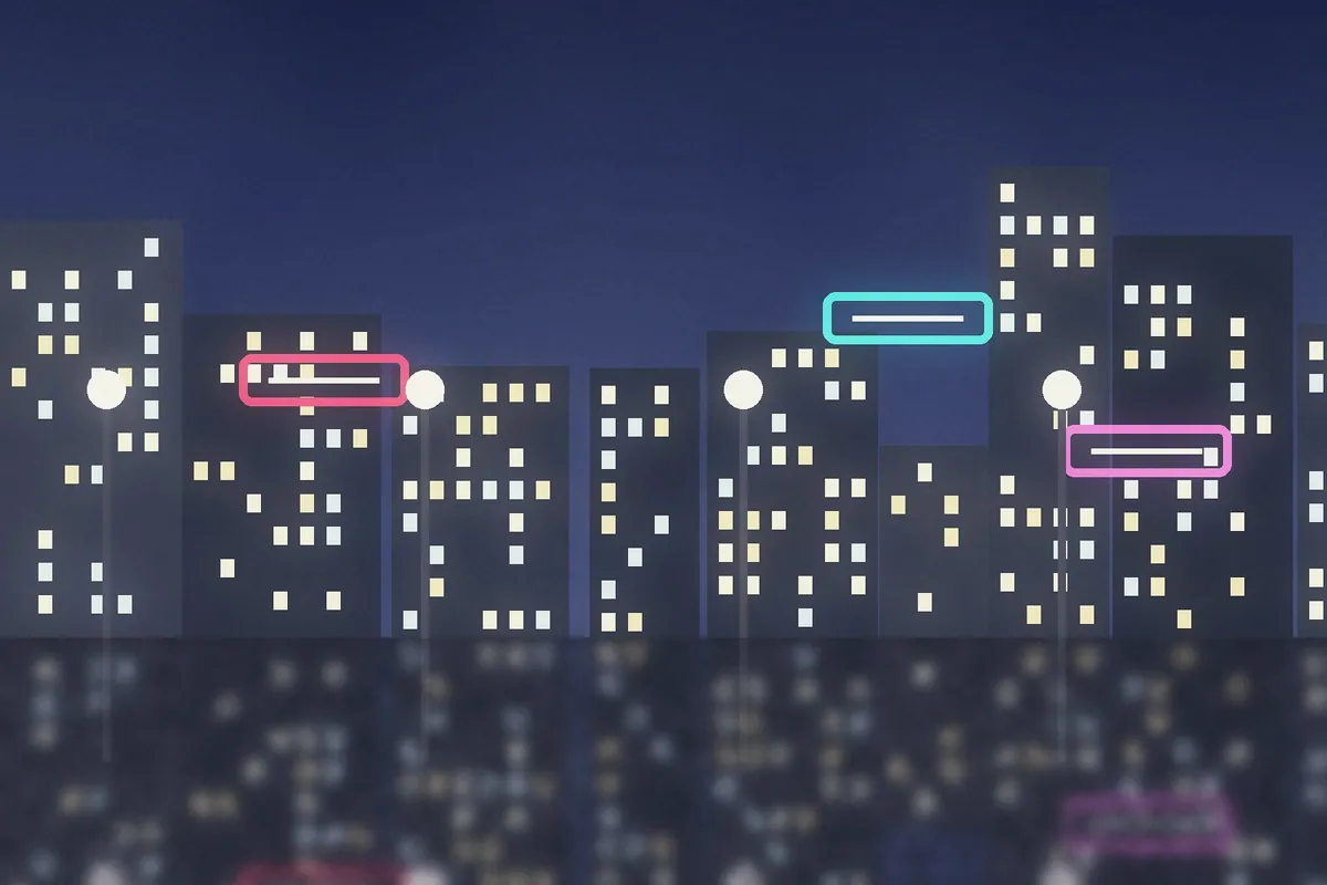 Example night street: Chalk