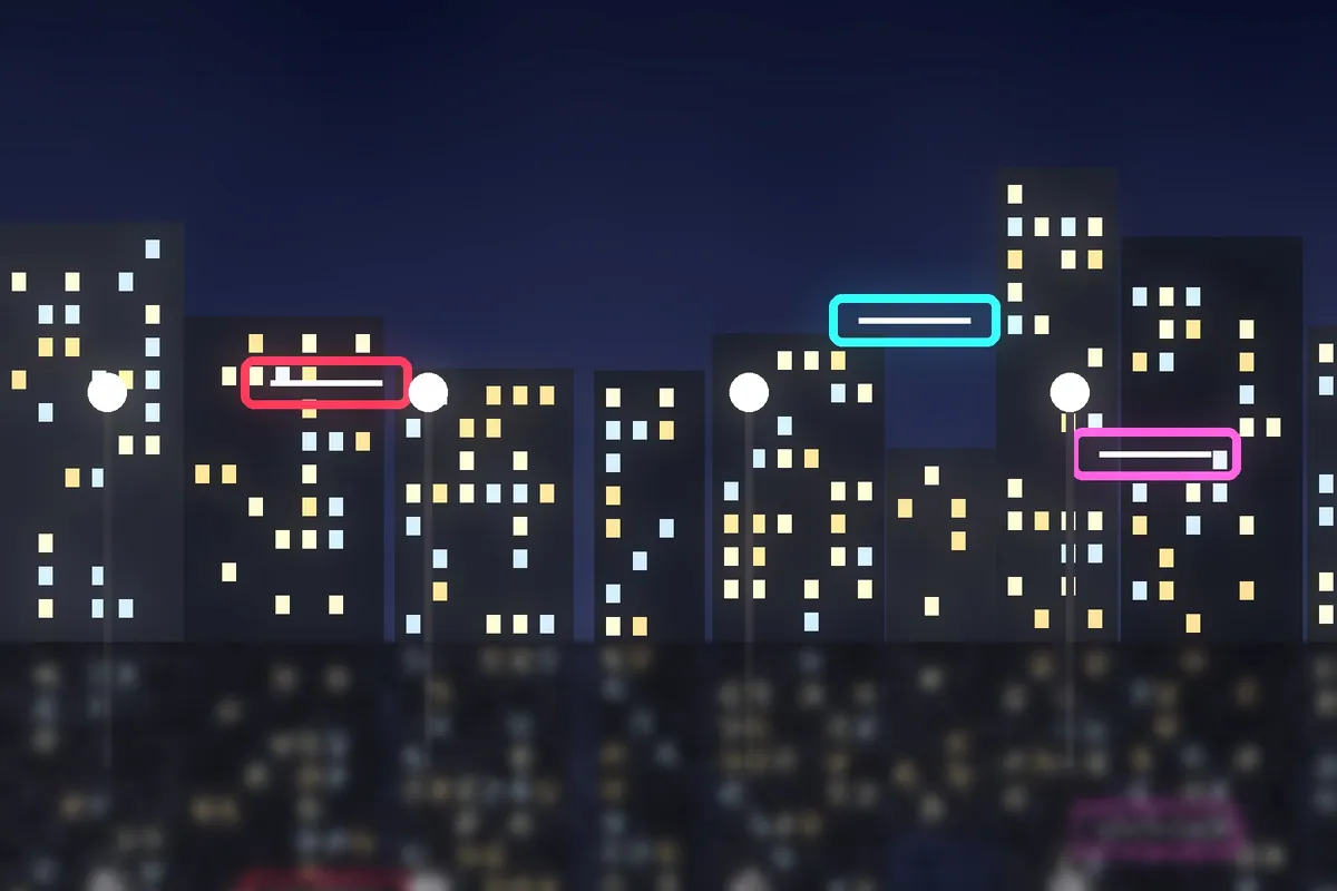 Example night street: Original