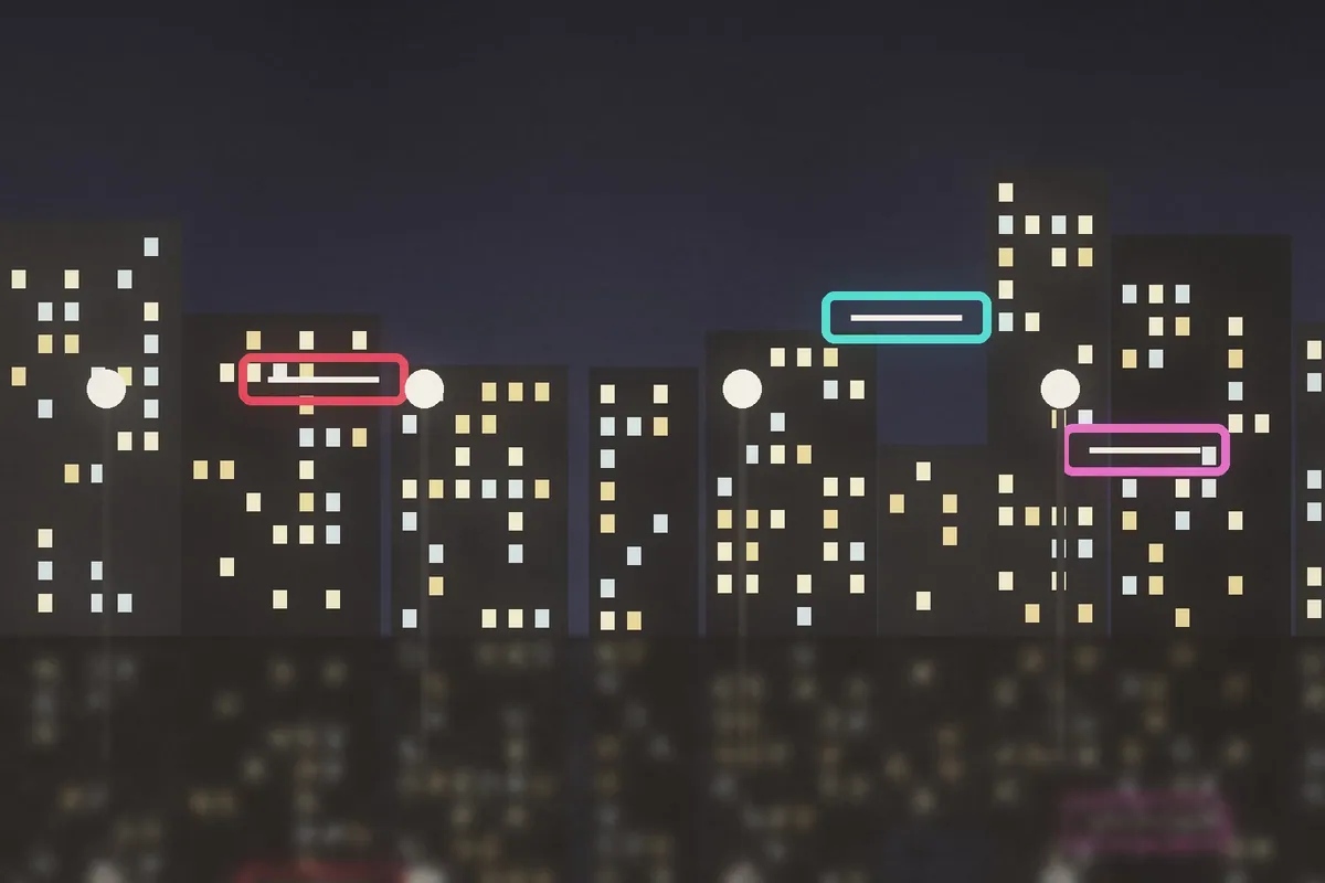Example night street: Sand