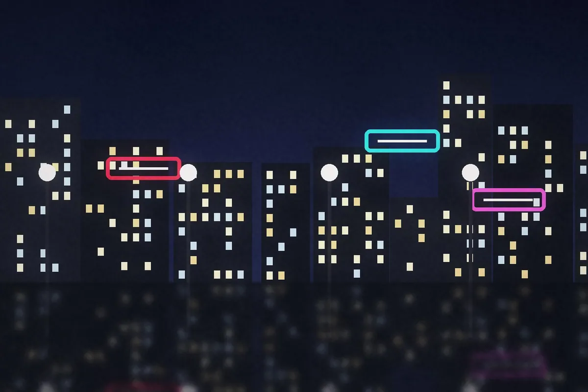 Example night street: Shade