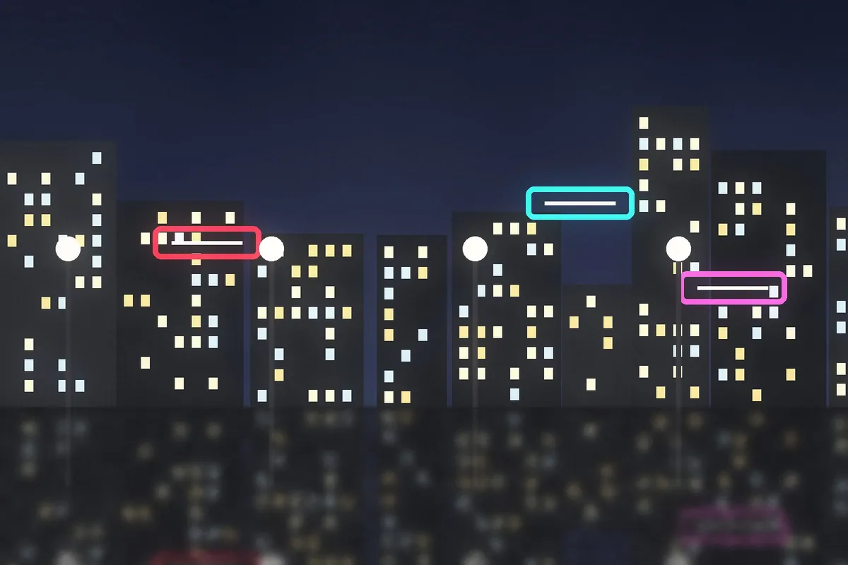 Example night street: Sienna