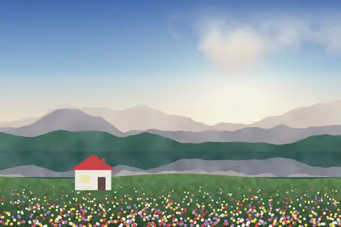 Example scene with the Chalk look
