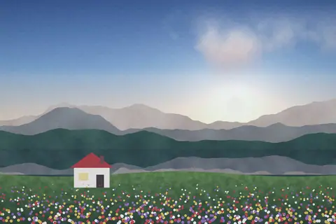Example scene with the Fog look