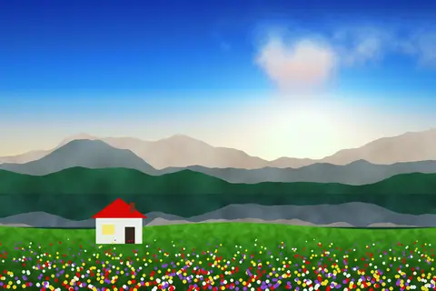 Example scene with the V50 look