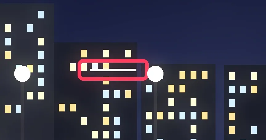A night street before and after adding halation around the lights: Original